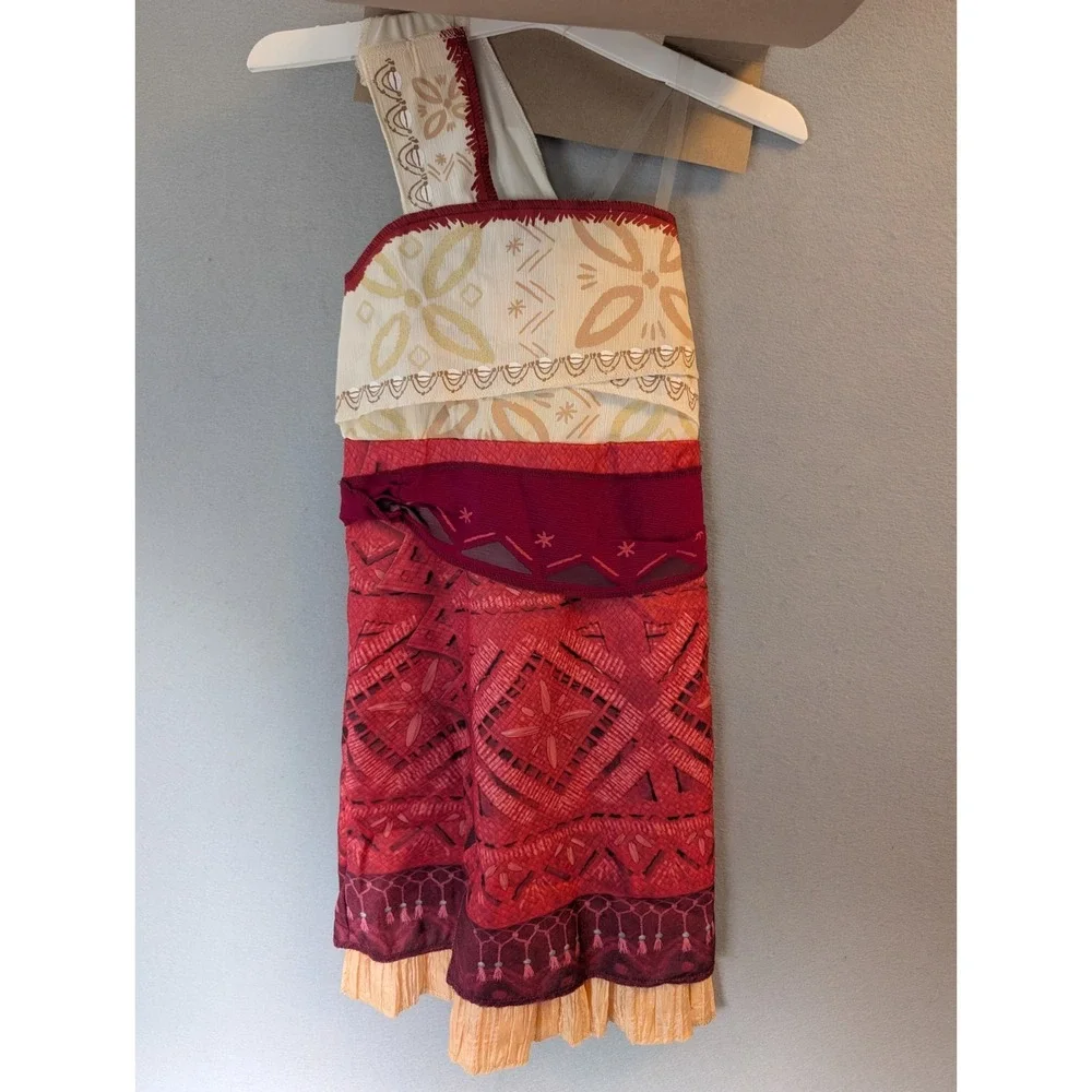 NEW Disney Moana 2 Girls Dress Costume Small Size‎ 4-6 Pretend Play Halloween - Picture 6 of 12